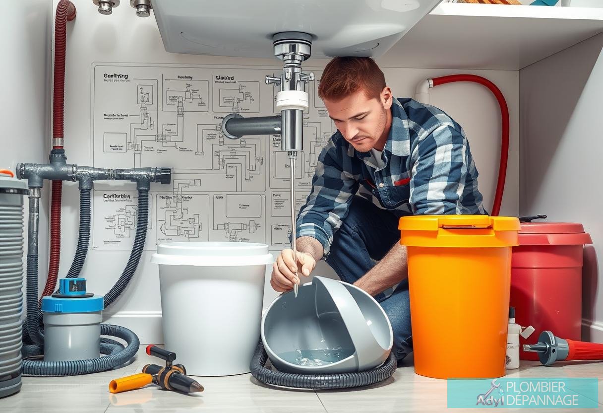 Illustration for section: Les problèmes courants de plomberie nécessitant un professionnel Fuites d'eau et canalisations bou - service plomberie certifié